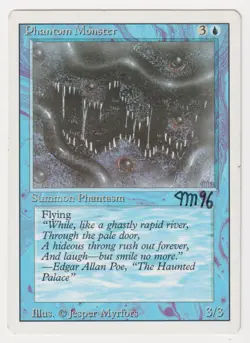 Signed Phantom Monster MP Revised Artist Jesper Myrfors Dated 96 MTG Vintage! - Image 1