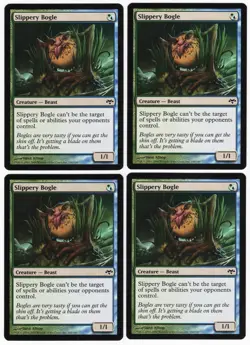 Slippery Bogle x4 4x 2008 Eventide PLAYSET Multi-Color Creature MTG NM AZ1 - Image 1