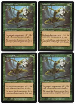 Ancestral Mask x4 4x 1999 Mercadian Masques PLAYSET Enchantment MTG SP - NM AZ1 - Image 1