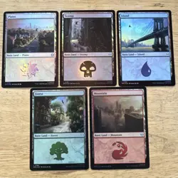 MTG Spiderman basic lands foil full set non-full - Image 1