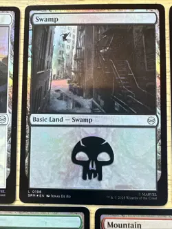MTG Spiderman basic lands foil full set non-full - Image 3