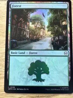 MTG Spiderman basic lands foil full set non-full - Image 5