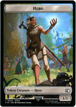 Hero (0002) / Copy (0001) Double-Sided Token (Foil) - Final Fantasy - MTG - Image 1