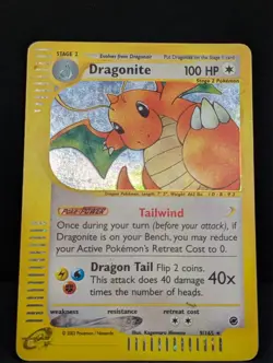 Dragonite 009/165 Expedition Base Set Holo Ultra Rare Pokemon TCG e-reader LP - Image 3