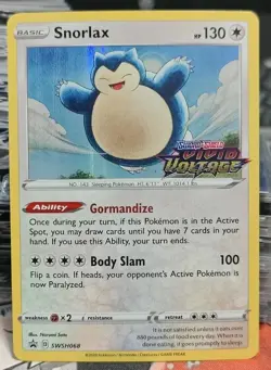 Pokemon Snorlax SWSH068 PRERELEASE Promo Vivid Voltage- NM - Image 1