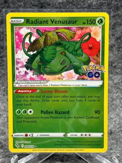Pokemon Radiant Venusaur 004/078 Pokemon GO Holo NM - Image 1