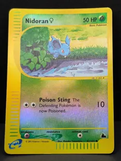 Nidoran F 82/144 Skyridge Reverse Holo Rare Pokemon TCG Nintendo LP - Image 3