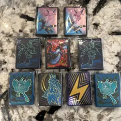 Lot Of 9 Pokemon ETB Sleeves. Prismatic Evolutions, Mega, Charizard UPC and PFL - Image 1