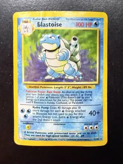1995 Pokemon Blastoise 2/102 Base Set Holo - HEAVY DMG - Image 1