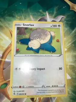 Pokemon TCG Snorlax Fusion Strike 206/264 Regular Common-NM - Image 1