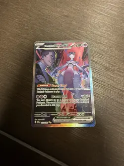 Pokemon TCG Team Rockets Mewtwo ex SIR Destined Rivals English 231/182 MINT - Image 1