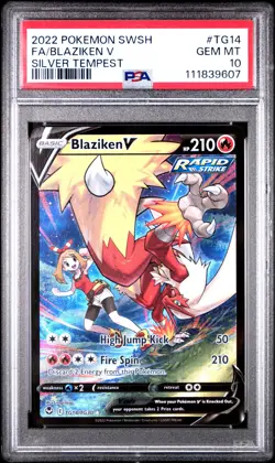 Blaziken V Full Art TG14/TG30 PSA 10 Silver Tempest Trainer Gallery Pokemon - Image 1