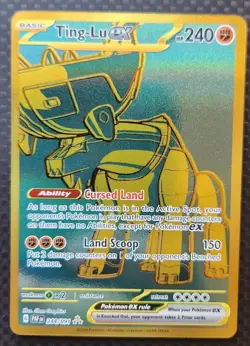 Pokemon Ting-Lu ex 244/091 SV: Paldean Fates - Gold Hyper Rare - Image 1