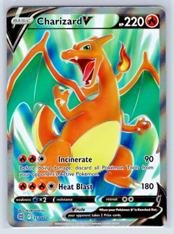 Charizard V #153/172 - Brilliant Stars - Full Art - NM Near Mint - Pokemon - Image 1