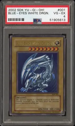 2002 Yu-Gi-Oh! Starter Deck: Kaiba Blue-Eyes White Drgn. PSA 4 - Image 1