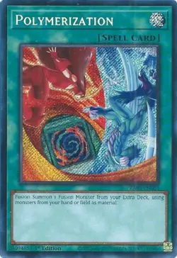 Yugioh! Polymerization (B) (HERO Art) - RA03-EN051 - Secret Rare - 1st Edition N - Image 1