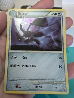 Pokemon Scizor TCG 7/90 Undaunted Holo Card 2010 Rare NM - Image 1