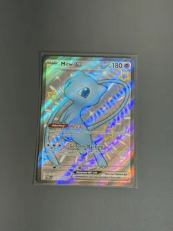 Pokemon Mew EX TCG Scarlet & Violet Paldean Fates Holo Card 216/091 NM Condition - Image 1