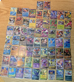 Lot of 65 English Pokemon TCG cards - VMAX, GX, Black Star Promo, EX, Full art - Image 1