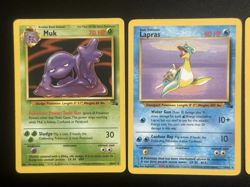 Fossil Non Holo Rare Muk Lapras Ditto Lot 1999 WOTC Vintage Pokemon Cards - Image 2