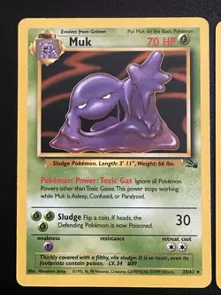 Fossil Non Holo Rare Muk Lapras Ditto Lot 1999 WOTC Vintage Pokemon Cards - Image 4