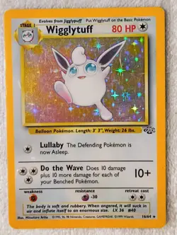 1st Edition Wigglytuff 16/64 Holo Rare 1999 Jungle Set Pokemon Card - Image 4