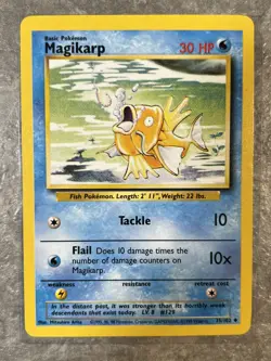 Magikarp 035/102 Pokemon TCG Base Set Vintage Card Regular (Moderate Play) 1 - Image 1