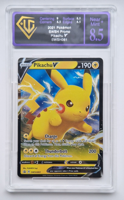 Pikachu V SWSH061 Holo Pokemon Black Star Promo Graded Card - UGC 8.5 - Image 1