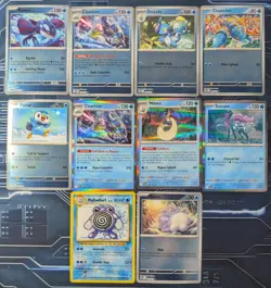 Pokemon Card Lot of 10 (Water Type: Mix of Holos and Reverse Holos) - Image 1