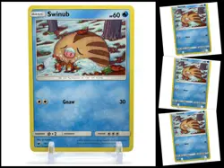 Pokemon Sun & Moon Crimson Invasion 19/111 Swinub 4X Mint/NM 4 Cards Playset X4 - Image 1