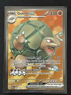Pokemon TCG Scarlet & Violet 151 Golem EX Ultra Rare Holo Card 189/165 - Image 1