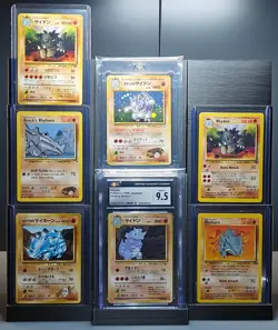 CGC 9.5 | Pokemon RHYDON 1998 Vending Series(POP 8) + Holo (7) Card Collection - Image 1