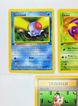 *1st Ed* Vintage Pokemon Cards NM - Fossil 1999 WOTC Lot (3): Ekans, Tentacool - Image 3