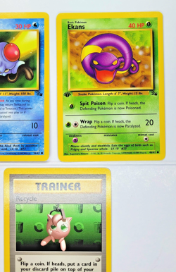 *1st Ed* Vintage Pokemon Cards NM - Fossil 1999 WOTC Lot (3): Ekans, Tentacool - Image 4