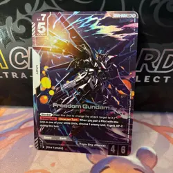 Freedom Gundam GD01-065 LR+ Alternate Art Gundam Card Game Newtype Rising - Image 1