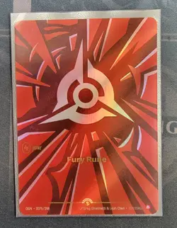 2025 League of Legends Riftbound English TCG Card Fury Rune OGN·007b/298 Alt Art - Image 1