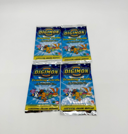 Vintage Digimon Trading Card SEALED Booster Packs x4 1999 Bandai Upper Deck - Image 1