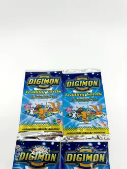 Vintage Digimon Trading Card SEALED Booster Packs x4 1999 Bandai Upper Deck - Image 2