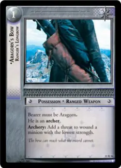 LOTR TCG HUNTERS Aragorn's Bow 15R56 LP/NM a top shelf card - Image 1