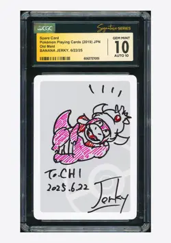 Pokemon CGC 10 GEM MINT AUTO 10 Spare Card Slowking Jerky 2019 Old Maid Japanese - Image 1