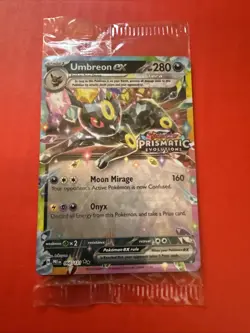 Pokemon TCG Prismatic Evolutions Umbreon EX Card 060/131 Stamped Promo, Sealed - Image 1