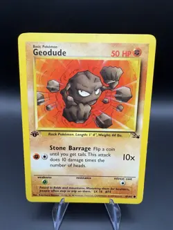 Pokemon Card - Fossil Set - Geodude 47/62 1st Edition [LP] - Image 1