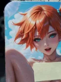 1/1 Only 1 Made Misty Beach Pokemon NSFW Topless Lonestar Customs Waifu Card - Image 2