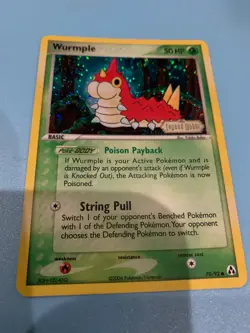 Wurmple 70/92 Ex Legend Maker Holo Stamped Pokemon Card LP - Image 1