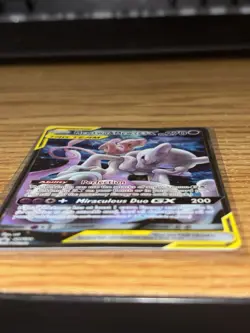 Pokemon TCG Mewtwo & Mew GX SM191 Black Star Promo Card Near Mint Condition - Image 2