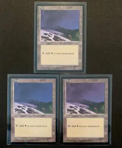 (3) Magic: The Gathering Plains (344) MTG 1995 Ice Age Vintage MP - Image 1