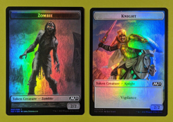 FOIL Knight & Zombie Double Sided Token x2 Core Set 2021 (M21) 2x MTG - Image 1