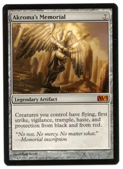 MTG Magic The Gathering "Akroma's Memorial" M13 Moderately Played-m6he - Image 1