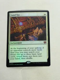 MTG FOIL Land Tax Commander Masters Magic the Gathering - Image 1