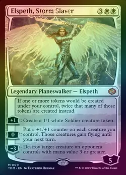 FOIL Near Mint - Elspeth, Storm Slayer Foil - MTG Magic the Gathering Tarkir - Image 1
